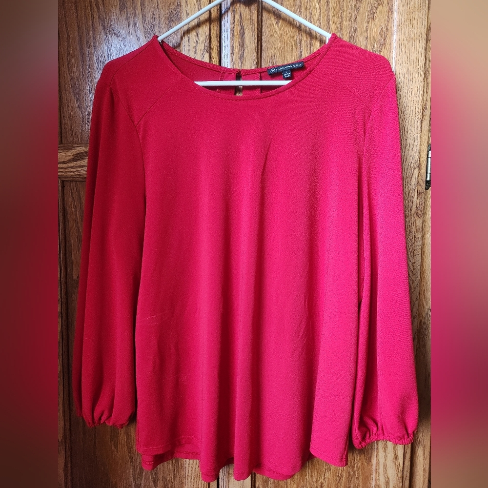 Adrianna Papell Vibrant Red Blouse